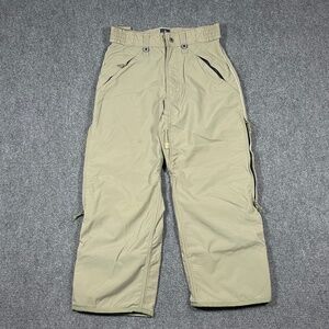 Vintage Y2K Hurley 999 Ski Snowboarding Pants Size Small Beige Khaki 0665